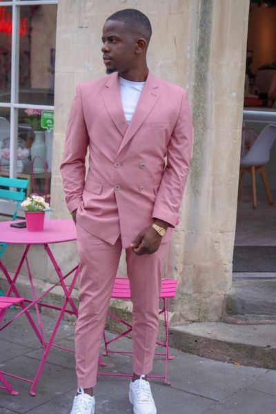 Pink Suit with White Sneakers-sneaker ball ideas