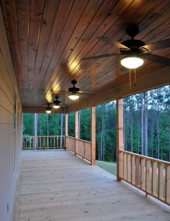 Plywood Porch Ceiling